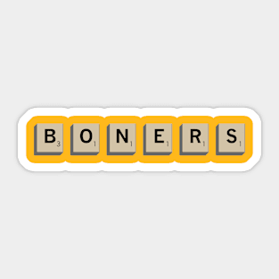 Scrabble Boners Sticker